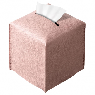 Pu Leather Tissue Box Holder Square Tissue Box Cover Modern Stylish Tissue Box Organizer for Bathroom photo-2
