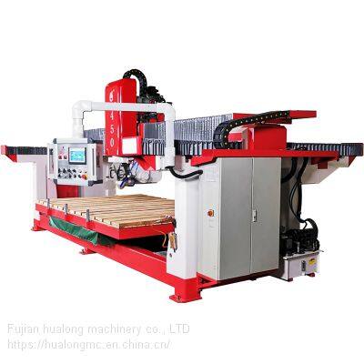 Hualong Machinery HLSQ-450 Siemens Multi-Function Electric Granite CNC Stone Cutting Machine Table Marble Dust-Free Building Automatic Granite Bridge Saw Machine