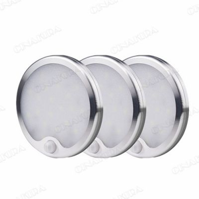 LED Under Cabinet Lights Kit, Aluminum Slim Multi Color Puck Lights for Kitchen Counter Furniture Holiday Ambiance Christmas Decor Lighting (4 Lights)