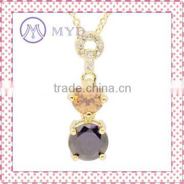 High Quality 2 Stone Prong Setting Pendant