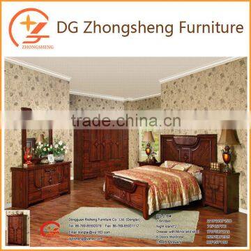 hot selling double bed with night stand