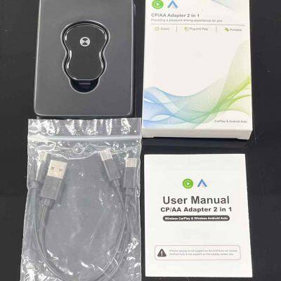 Carplay Android Auto Wired to Wireless CP/AA 2 in 1 Adapter photo-2