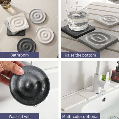 Sheenyoo Absorbent Diatomite Wave Engraving Ripple Stone Cup Coaster photo-4