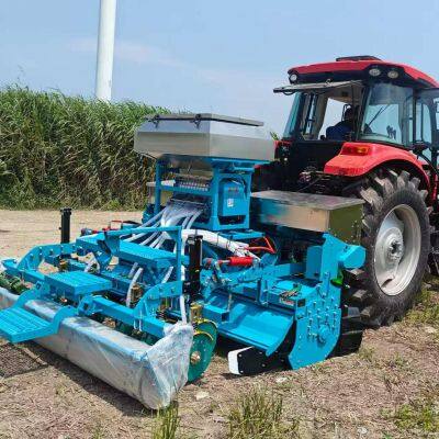 12 Rows Seeding Fertilizing Machine With Rotavator, Disc Harrow and Land Roller for Crops Planting photo-2
