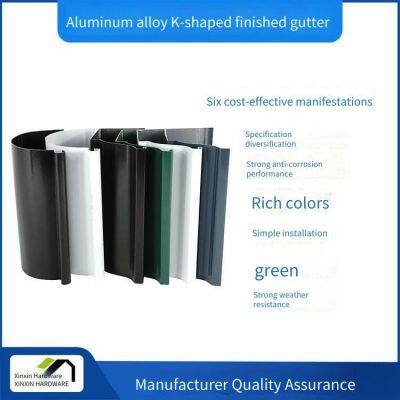 Готовые водосточные желоба для вилл, водосточная система из алюминиевого сплава, цветно-покрытые алюминиевые водосточные желоба для крыши