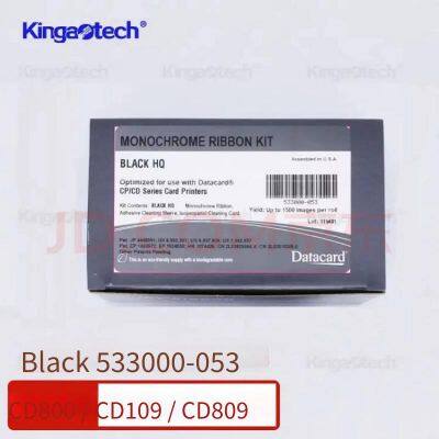 Datacard Cd109 id Card Printer Original Black Ribbon 533000-053, 1500 Prints