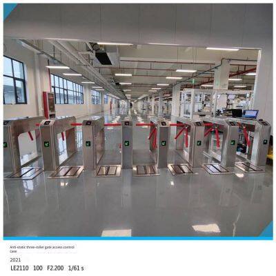 Контроль доступа в проход с трехвалковой турникетной шлюзом ESD + набор для проверки статического электричества