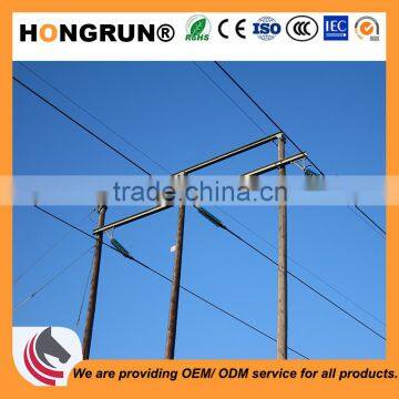 Polygonal galvanization electrical power pole for electrical transmission