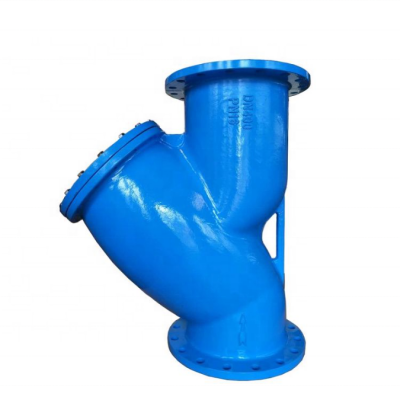 DIN DN100 PN16 Flange GG25 Y Type Strainer With SS304 Mesh Filters