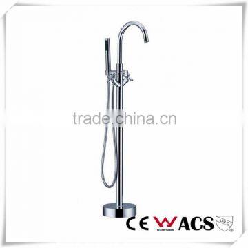 Freestanding Floor Mounted Bathtub Spout Faucet Cold/Hot Mixer Tap photo-3