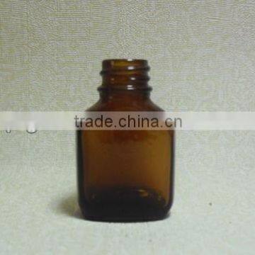 10ml flat amber glass bottle