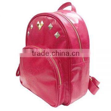 Ladies & Women Fashion Elegant Embossed Pink PU Backpack photo-4