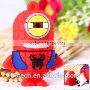 32GB Capacity Spiderman The Minion Style USB 2.0 Flash Memory U Disk for Computer