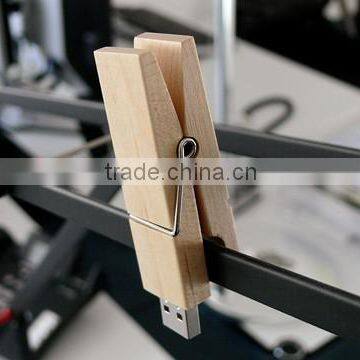 New Design Wooden Clothes Peg Usb Flash Drive