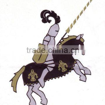ancient handsome knight fighting wall art stickers