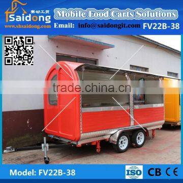 Newly new design electric food van in China/mobile Food Trailer Van for Use