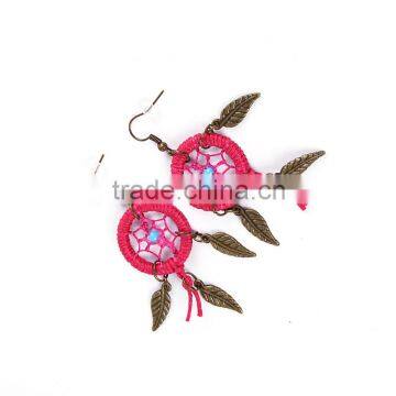 Yiwu Wholesale India Handmade Fashion Small Multicolored Dream Catcher Gold Jewelry Earrings In Zinc Alloy Jewelry photo-6