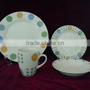 porcelain dinner set with 16 pieces table ware