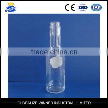 150ml long neck clear glass soft drink bottle beverage bottle with screw cap