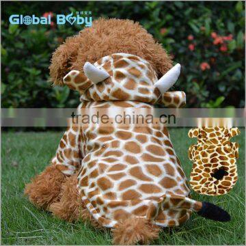 2016 Newest Lovely Puppy Dog Costume Giraffe Plush Dog Fleece Coats