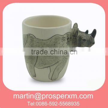 Hand-Painted 3D ceramic coffee mug cup