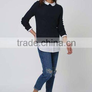 2016 Women Striped Hybrid Jumper HSS3035 photo-3