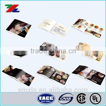 Luxurious Perfect Binding Hotel Catalogs /Menu Paper Booklet with Custom Logo Printed / Cakes Menu Booklet Custom printed