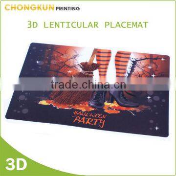 Holiday Waterproof Plastic Table Cover, 3D Lenticular Table Cover