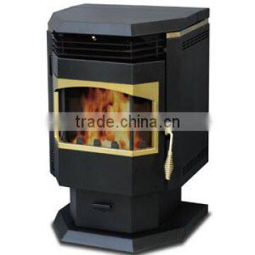 wood pellet stove with brass door