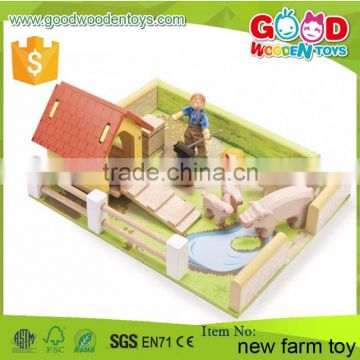 Classic European Style Farm Toy New And Luxuirous Wooden Mini Farm Wholesale