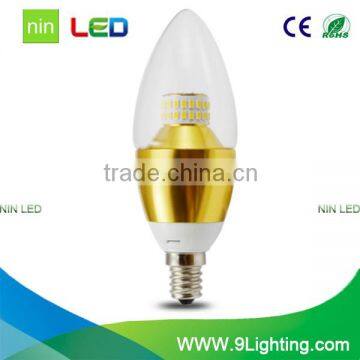 Cheap classical led candle light bulb with adapters