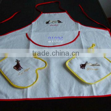 cotton waffle weave apron set