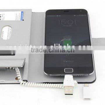 New arrival Shenzhen factory own design 2500mAH power bank leather case for mobile phone