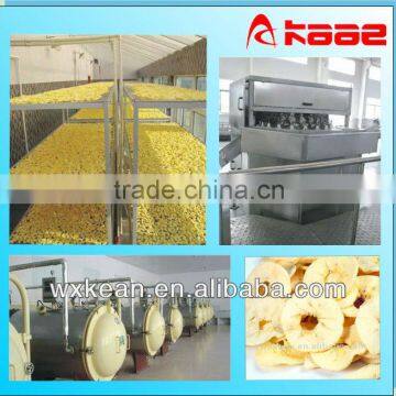 Turnkey project non fried vacuum puffed dried apple slices producing line