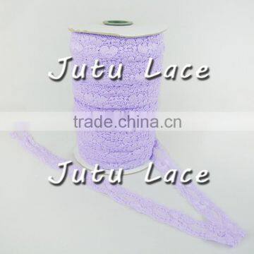 Elastic Lace - Lace Ribbon- Elastic by the Yard - Shiny Elastic - Stretch Lace - Stretchy White Lace photo-2