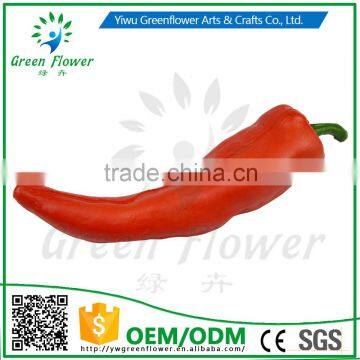 Greenflower 2016 Wholesale artificial PU Red pepper China handmaking decoration