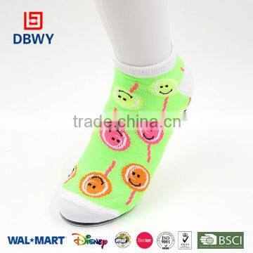 2015!Latest! Fashion Beautiful Design Green Girl Ankle Socks of China Manufacturer!