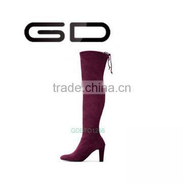 wholesale cheap stretchable nubuck leather boots fashion for women