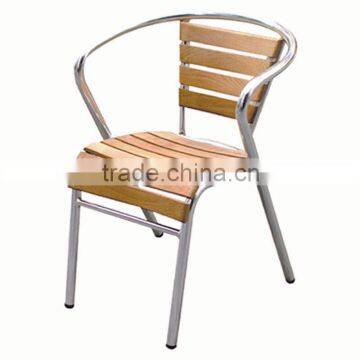 Comfortable wood stackable chair