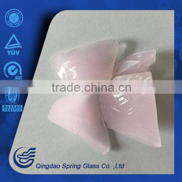 Skinpink colored glass rock