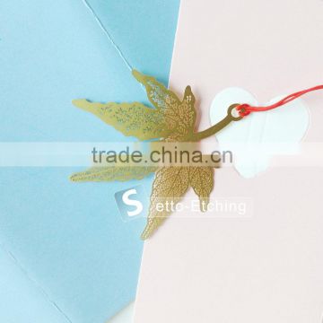 Personalized metal leaf bookmark etching fabrication