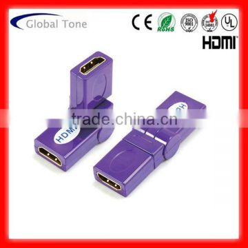 GT3-1308-7 HDMI A female to HDMI A female adaptor rotating 360deg