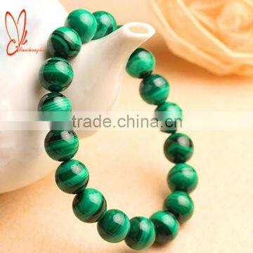 High quality natural stone bracelet malachite round beads bracelet jewelry