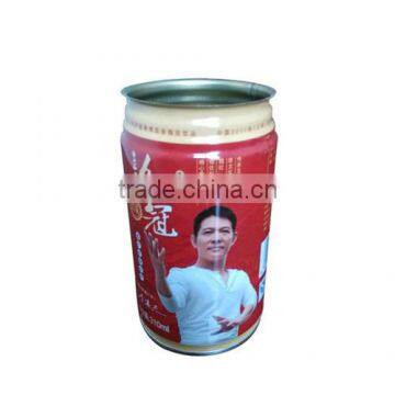 310ml empty round soft drink tin can for carbonated drinks