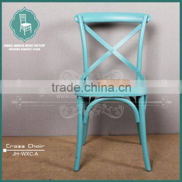 Rent Event Wood Cross Back Chair With Cover photo-4