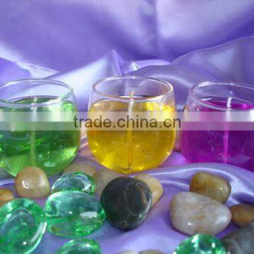 colorful small gel candle for decoration