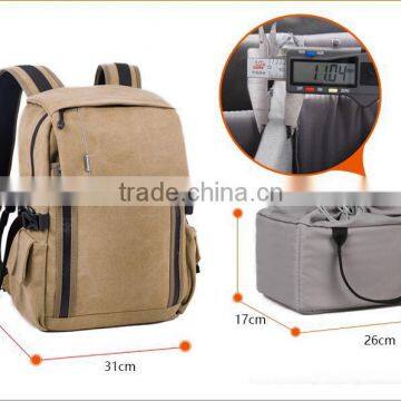 Grey High Quality Bag For Camera New Canvas Photo Backpack Tablet Bag photo-5