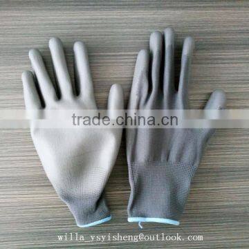 Wholesale Gray pu Coated Nylon Work Glove From Linyi Factory
