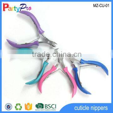 High quality Professional Plastic handle Sharp Cuticle Nail Nippers