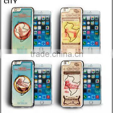 hot sale! Luxury epoxy gel skin case cover for iphone 4s 4 ,5s, 5, 6